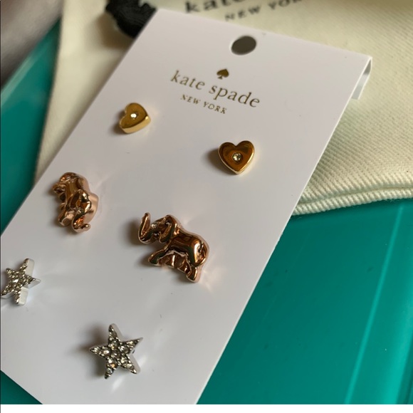 kate spade Jewelry - NIB: Kate Spade set of 3 stud earrings